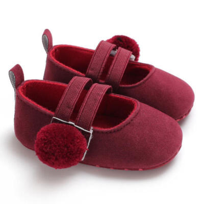 

Infant Newborn Baby Girl Soft Sole Faux Suede Pram Shoes Trainers 0-18 Months