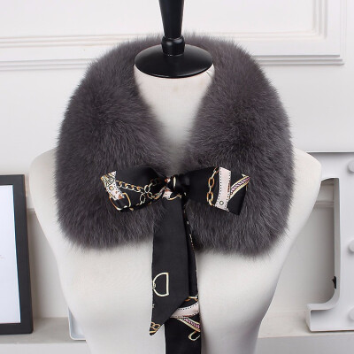 

2018 the new hot selling fox fur collar the natural fox fur collar the real fur collar child the winter fur scarf ribbon