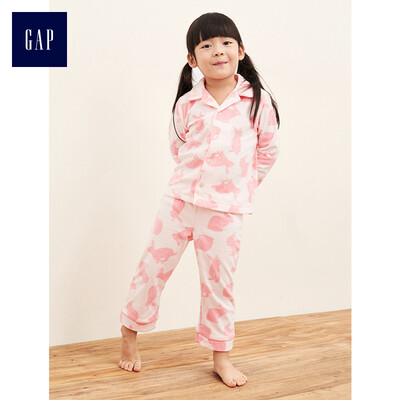 

GAP flagship store baby girl childrens home service two-piece 232197 medium&small childrens baby baby pajamas set light pink 2YRS
