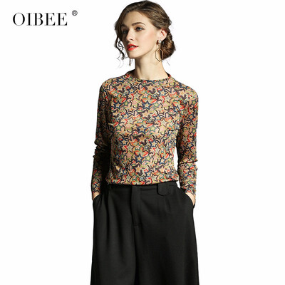 

2018 spring&summer womens new fashion was thin ladies short jacket round neck long-sleeved wild bottoming T-shirt female tide