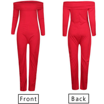 

Women Jumpsuit Romper Off Shoulder Playsuit Clubwear Trousers Bodycon Outfit