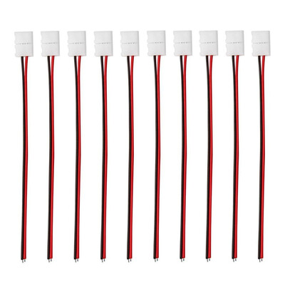 

KWB 2-pin Conductor LED Connector with Pigtail 10mm Wide SMD5050 Flex Strip 10PCS