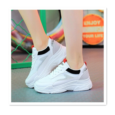 

Korean womens shoes thick casual sports shoes running shoes mesh breathable shoes Harajuku wild breathable running shoes