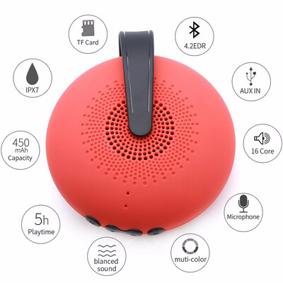 

Mini Outdoor IPX67 Waterproof Wireless Bluetooth Speaker support TF with hand-free&FM function