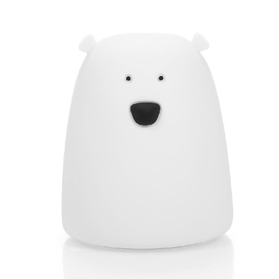 

Mini White Bear Night Light Cute Desk Light Bedside Lamp Colorful Light Color Changing Light Nursery Sleep LED Light