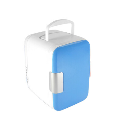 

4L Mini Car Fridge Freezer Cooler Warm Use 12V Portable Icebox Travel Refrigerator for Camping Driving Blue