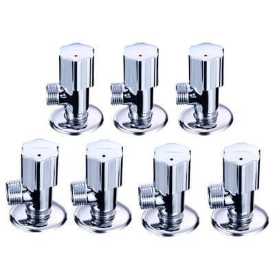 

(JOMOO) 74054-346 / 1C-1 * 4 + 44054-346 / 1C-1 * 3 медный толстый горячий и холодный треугольный клапан с водяным клапаном для ванной комнаты 4 холодный 3 тепло