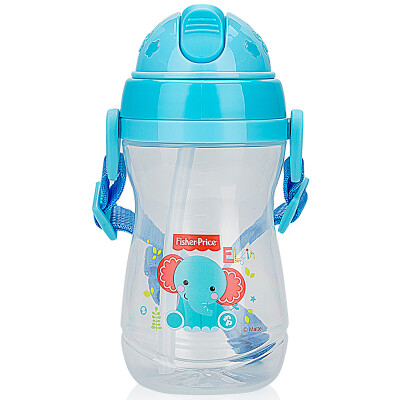 

Fisher-Price пластиковый стаканчик ребенок спортивные портативные чашки 400ML зеленый легко соломы