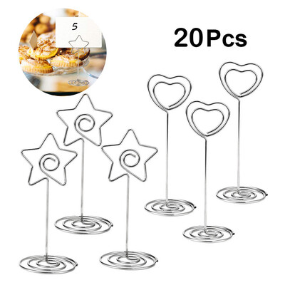 

UpperX 20 Pieces Door Name Table Holder Photo Memo Card Clip Brand Place Wedding for Wedding Birthday Decorations