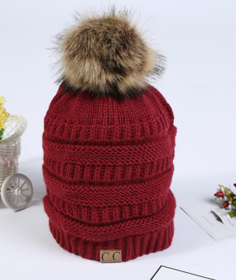 

Outdoor warm wool cap Korean version of winter knitting hat accessories