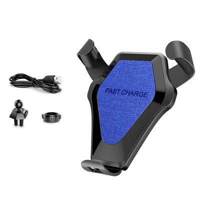

2-in-1 Design Qi Standard Car Wireless Charger Stand Gravity Car Mount Air Vent Phone Holder Cradle Fast Wireless Charging Stand f