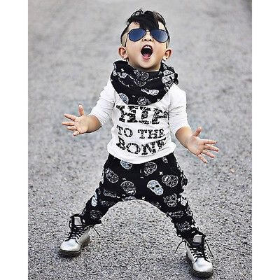 

Summer Baby Boy Toddler Casual T-shirt TopsHarem Pants 2pcs Outfits Set