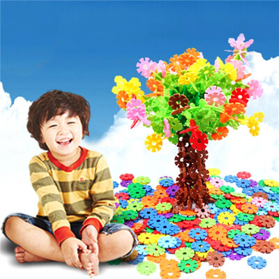 

Colorful 108Pcs DIY Snowflake Puzzle Building Blocks Baby Kids Educational Toys