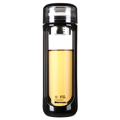 

Fuguang Mens Fashion Simple Heat-Resistant Tea Separate Creative Cup 350ml Black FG0113-350