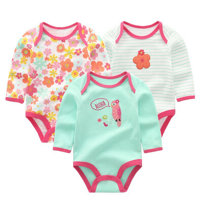 

2018 Newest Babywear Baby Girl Clothes 0-12M Bodysuit For Babies Jumpsuit Summer Autumn Baby Boy Clothes Long Sleeve Newborn