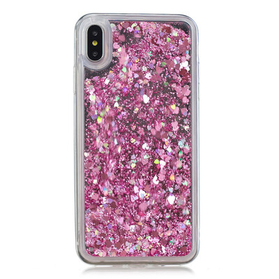 

Fecoprior Back Cover For iPhone XS Max Case Mirror Glitter Liquid Quicksand Shining Dynamic Fundas Coque Celulars Capa
