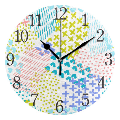 

Wall Clock Arabic Numerals Design Line-Drawing Round