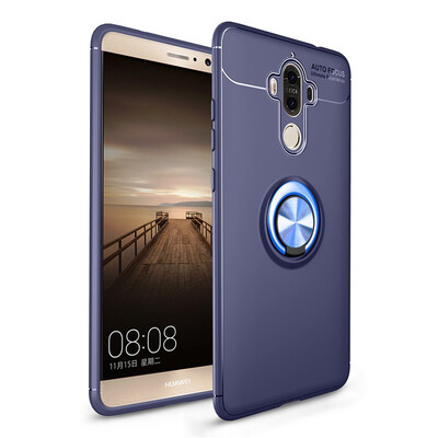 

Fivice Huawei Mate 9 case TPU metal ring shell magnetic bracket soft shell