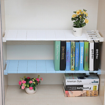 

Jinghui Si Chuang JH0652 Retractable Wardrobe Baffle Rack Cabinet Cabinet Layered Storage Organizer Blue 2475-120cm
