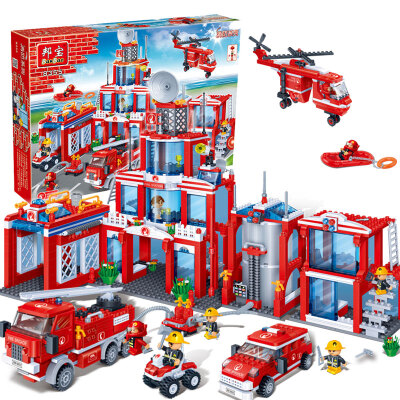 

Bang Bao 8353 puzzle pieces of wood toys City Police Department small particles assembled blocks