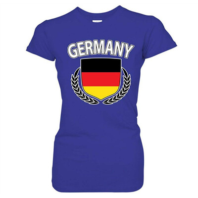 

Germany Flag Creat Olive Wreath Laurel German Pride Juniors T-Shirt