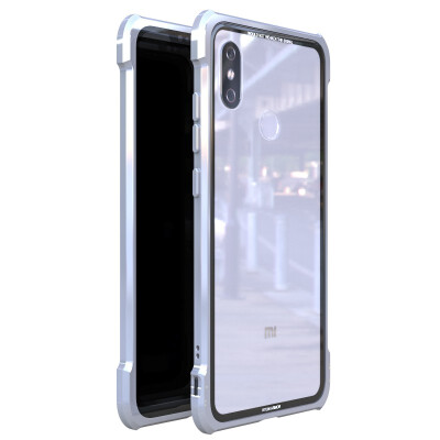 

For Xiaomi Mi 8 Aluminum Metal Bumper Clear Tempered Glass Back Cover For Xiaomi Mi 8 Case Explore Edition No screws required