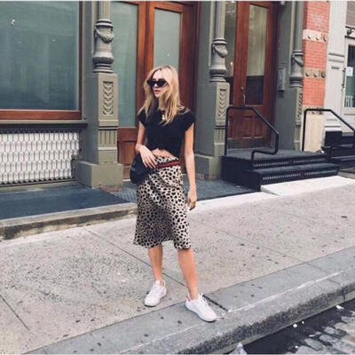 

Women Boho Leopard Long Maxi Slim Skirt Irregular Casual Beach Wrap Sundress