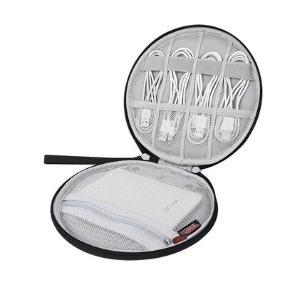 

Connotation Round data cable storage bag charger box charging line travel portable digital accessories finishing bag single layer black DZDIYS-MYB