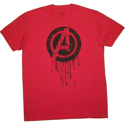 

Avengers Mens Bleeding Logo T-Shirt Red X-Large Tee