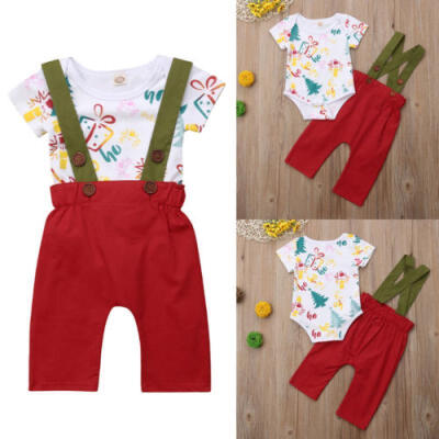 

US Infant Baby Boy Girl Jumpsuit RomperPants Overall Suspender Trousers Outfit