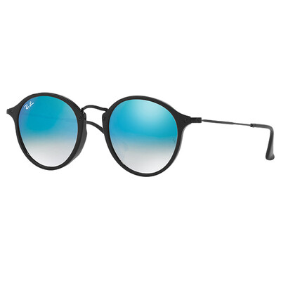 

Ray-Ban Ray-Ban солнцезащитные очки круглые мужские и женские защитные очки черная рамка голубой градиент солнцезащитные очки покрытие линз RB2447F 901 / 4o 49mm