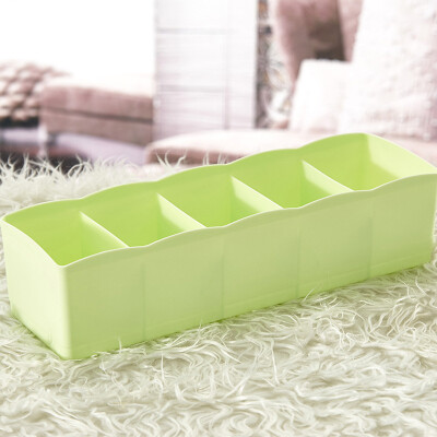 

Jingdong supermarket] according to the empire EDO five grid socks box plastic storage box 4 loaded 6L TH-1062 green