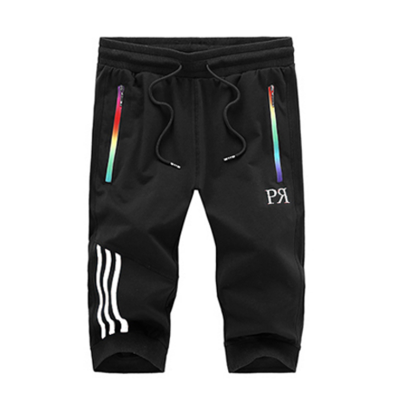 

2016 New Arrival Summer Men Shorts Men's Sports Shorts Stripped Mid Waist Men Running Shorts Zipper Pocket Men Jogging Shorts