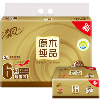 

Breeze (APP) pumping wood pure gold series 3 layer 120 pumping paper towel * 6 package
