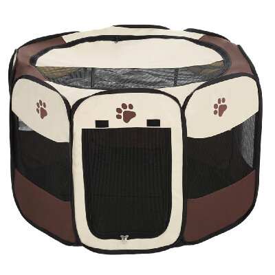 

Portable Folding Indoor Outdoor Pet Puppy Dog Cat Play Pen Tent Pop-up Fabric Zipped Pet Rabbit Pig Exercise Pen Playpen Fence