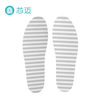 

Senthmetic cork light insole stripe sweat-absorbent breathable arch support sports shock absorption gray stripes male 39