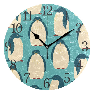 

Wall Clock Arabic Numerals Design Fat Penguin Round