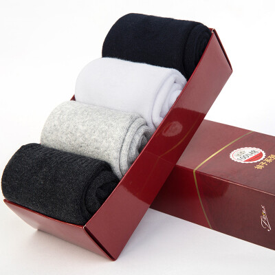 

【Jingdong Supermarket】 Hengyuanxiang 4 double-loaded men's sports cotton socks thickening in the tube warm terry men socks towel socks A211889