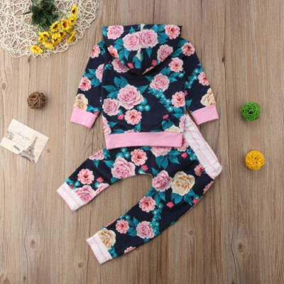 

Infant Baby Girl Hoodies T-shirtPants Set Autumn Winter Outfits Clothes 0-24M