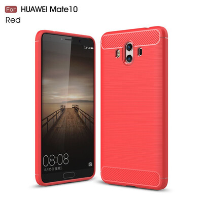 

Fivice Huawei Mate 10 case Luxury brushed carbon fiber TPU soft shell