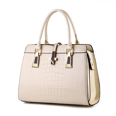 

Womens 2018 new bright patent leather crocodile print fashionable single-shoulder carry womans bag european-style atmospheric wo