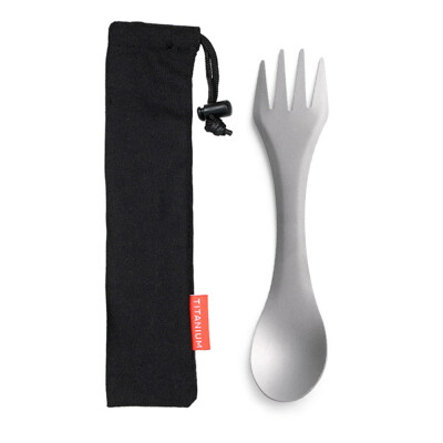 

2-IN-1 Spork Titanium Spoon Fork Picnic Traveling Camping Tableware