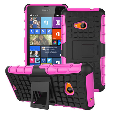

Fivice Nokia Lumia 535 Case TPU anti-fall tire pattern back clip bracket phone case