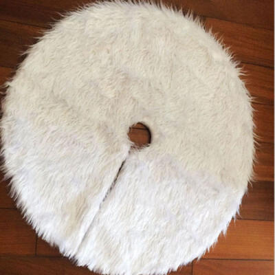 

78cm90cmSnow Plush Christmas Tree Skirt Base Floor Mat Cover XMAS Party Decor