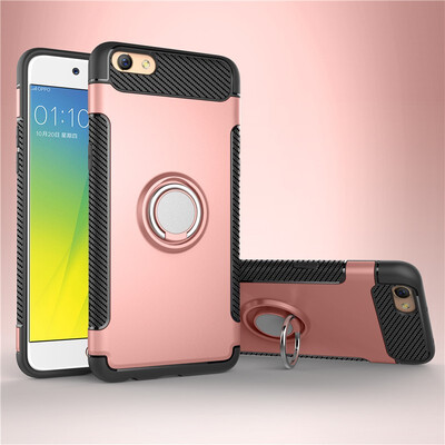 

Fivice OPPO F3 plus case PC metal ring shell magnetic car bracket TPU phone case