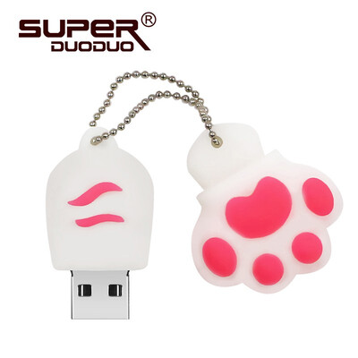 

Cute cartoon USB Flash Drive 32GB Cat claws Pen Drive 64GB Memory Stick 4GB 8GB 16GB high speed Pendrive 128GB U disk free ship