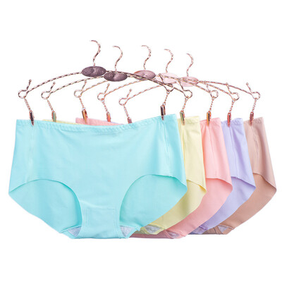 

NANJIREN Womens Cotton Panties 5 Cute Mixed-color Triangle Panties