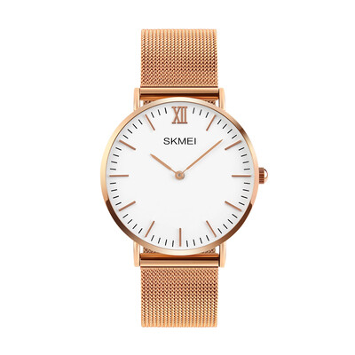 

SKMEI 3ATM Water-resistant Fashion Casual Watch Quartz Lover Watch Stainless Steel Wristwatch Men Women Relogio Musculino Unisex W