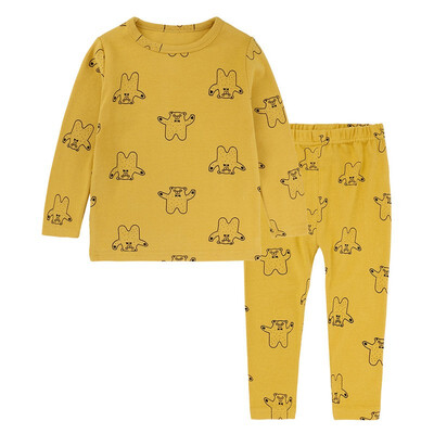 

Toddler Baby Boy Girl Kids Clothes Long Sleeve O-neck Print Tops T-shirt Pants Pajama Sleepwear 2Pcs Set Kids Clothes