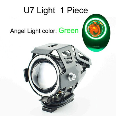 

1Pcs 125w Motorcycle LED U7 Headlight Motorbike Spot Headlamp 12V 6500K 3000lm Motorcycle auxiliary Driving Light moto Fog Lamp